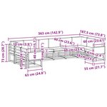 vidaXL Ensemble de canapés d'extérieur 10 pc Naturel et gris clair