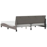 vidaXL Lit avec matelas Hanko taupe 200x200 cm tissu