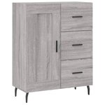 vidaXL Buffet haut Sonoma gris 69 5x34x180 cm Bois d'ingénierie
