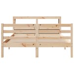 vidaXL Cadre de lit avec tête de lit 150x200 cm bois de pin massif