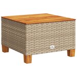 vidaXL Salon de jardin avec coussins 10 Pièces beige résine tressée