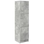 vidaXL Buffet gris Béton gris Panneau de particules Grand Buffet