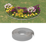 vidaXL Bordures de jardin 2 Pièces gris 10 m 10 cm polyéthylène