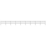 vidaXL Clôture de jardin avec dessus en lance Acier 15 3 x 1 m Noir