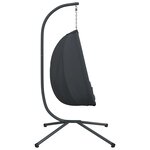 vidaXL Fauteuil suspendu avec support en tissu anthracite et acier