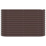 vidaXL Lit surélevé de jardin Acier galvanisé marron