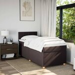 vidaXL Sommier à lattes de lit avec matelas Marron foncé 80x200 cm