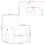 vidaXL Fauteuil de massage inclinable électrique Rouge bordeaux Tissu