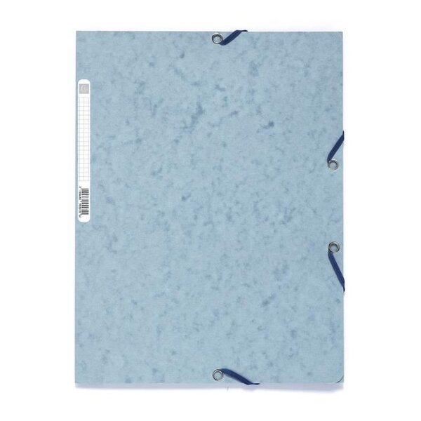 EXACOMPTA - Chemise a élastiques 3 rabats - 24 x 32 - Carte lustrée 390G - Couleur gris tourterelle