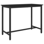 vidaXL table Chêne noir 100 x 50 x 76 5 cm Bois d'ingénierie et acier