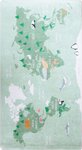 Tapis enfant MONDE 80 x 150 cm - Vert