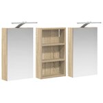 vidaXL Ensemble de Meubles de Salle de Bain 3 Pièces 90 x 10 5 x 50 cm