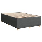 vidaXL Cadre de lit sans matelas gris foncé 120x200 cm tissu