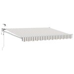 vidaXL Auvent rétractable électrique Gris clair et blanc