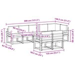 vidaXL Ensemble de canapés d'extérieur 8 pc Blanc et crème Polyester