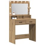vidaXL Coiffeuse chêne artisanal 79 x 41 x 135 cm Bois d'ingénierie