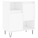 vidaXL Buffet Blanc brillant 60x35x70 cm Bois d'ingénierie