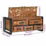 vidaXL Table basse Marron 90 x 50 x 38 cm bois de récupération massif