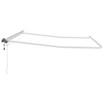 vidaXL Auvent avec Blanc 4 5 × 3 m Métal