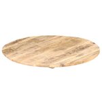 vidaXL Dessus de table Bois de manguier solide Rond 15-16 mm 50 cm