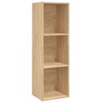 vidaXL Bibliothèque/Meuble TV chêne sonoma bois d'ingénierie