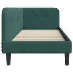 vidaXL Cadre de lit d'angle Vert foncé 80 x 200 cm Velours