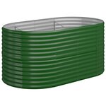 vidaXL Lit surélevé de jardin Acier galvanisé 152x80x68 cm Vert