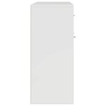vidaXL Buffet Blanc brillant 88x30x70 cm Bois d'ingénierie