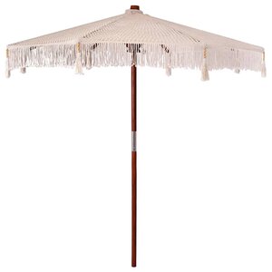 vidaXL Parasol Macramé Crème 252.5 x 252.5 x 260 cm