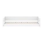 Flexa WHITE Lit Montessori bas 90 x 200 cm Avec barriere arriere Blanc