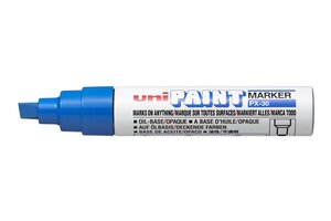 Marqueur PAINT Marker PX30 Pte biseautée large 4 - 8,5mm Bleu Foncé UNI-BALL