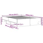 vidaXL Cadre de lit sans matelas chêne sonoma 140x190 cm