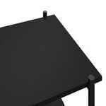 vidaXL Étagère à 3 niveaux Noir 80x40x92 cm