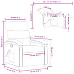vidaXL Fauteuil de massage inclinable noir tissu