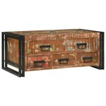 vidaXL Table basse Marron 90 x 50 x 38 cm bois de récupération massif