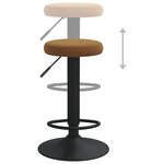 Vidaxl tabourets de bar 2 pcs marron velours