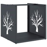 vidaXL Portant de bois chauffage anthracite 40x40x40 cm