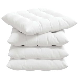 vidaXL Coussins de siège 2 Pièces Blanc 40 x 40 x 6 cm tissu