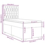vidaXL Sommier à lattes de lit avec matelas Vert foncé 90x200 cm