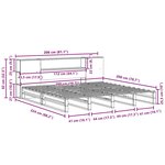 vidaXL Lit bibliothèque sans matelas cire marron 200x200cm bois massif