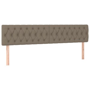 vidaXL Têtes de lit 2 Pièces Taupe 90x7x78/88 cm Tissu