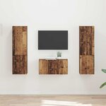vidaXL Ensemble meuble TV 5 Pièces Bois Ancien Bois d'ingénierie