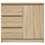 vidaXL Buffet avec tiroir chêne sonoma 71x35x65 cm bois d'ingénierie
