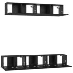 vidaXL Ensemble meuble TV 5 Pièces Chêne noir Moyen 80 x 30 x 30.5 cm