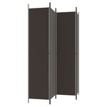 vidaXL Cloison de séparation 4 panneaux Marron 200x220 cm Tissu