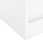 vidaXL Armoire de bureau avec porte coulissante Blanc 90x40x90cm Acier