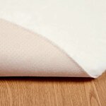 vidaXL Tapis en Fourrure Synthétique de Lapin Olite Crème Ø 120 cm