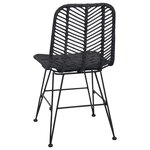 vidaXL Chaise de salle à manger 2 Pièces Noir 44 x 47 x 85 cm