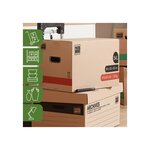 Pack and Move- Lot 20 Cartons Déménagement Premium - 60 X 30 X 30 Cm - Extrême Résistance 25KG - Réutilisable - Poignées Renforcées - 1 Adhésif Offert