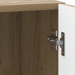 vidaXL Cabinet de chevet 2 Pièces Chêne artisanal 43 x 34 5 x 47 cm